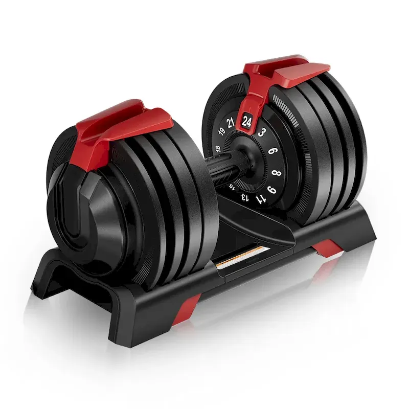 Ha9b6cf50cee945fbac2c08bae17eed5fp.webp 2025 New Xdumbbell D7070 Dumbbell Fitness Equipment 3-24KG Quick Adjustment with 12 Increments Unisex Nylon+Steel Material - Image 1